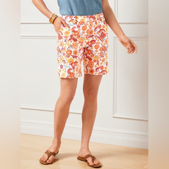 NWT Talbots PERFECT SHORTS - 7”- CHARMING FLORAL - Picture 1 of 12